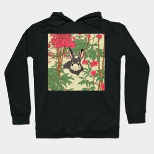 Grey Furball Frenzy in Springtime An American Mini Rex Rabbit Bunny Mom Hoodie